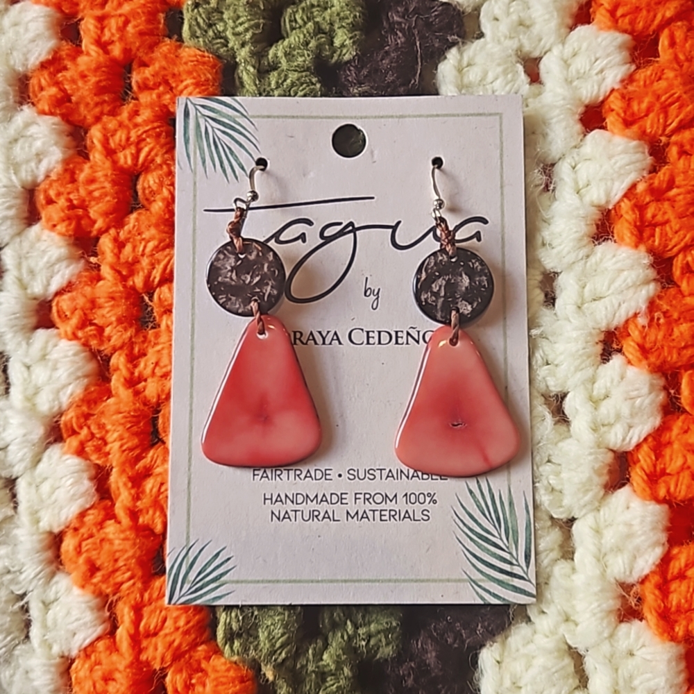 Tagua Nut Baltra Earrings